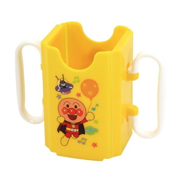 ドリンクホルダー紙パックホルダーアンパンマン両手ハンドル付き子供用キャラクターイエロー