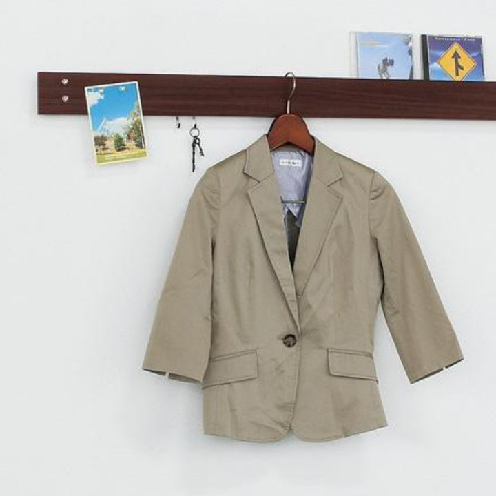 壁掛けハンガーフック幅180cm奥行3cmマグネットタイプ木目調壁面収納レールフック