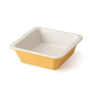 グラタン皿 13cm 洋食器 スクエア コーナー イエロー