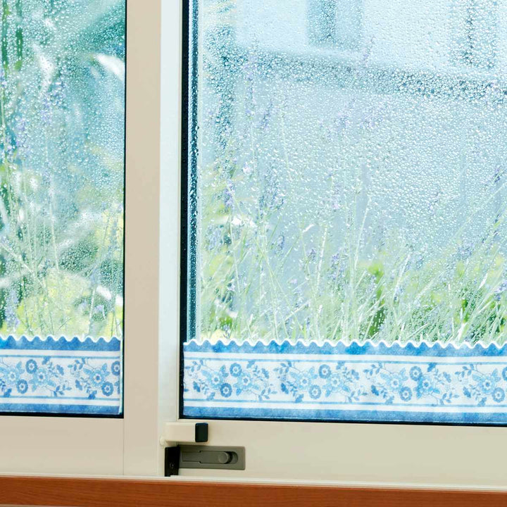 結露吸水テープブルーフラワー幅8×長さ180cm