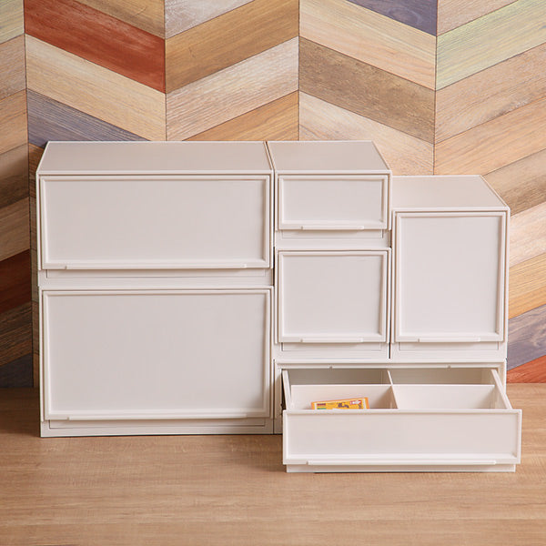 収納ケースナチュラクリアモジュールワイドM幅37.6×奥行35.5×高さ18.8cm