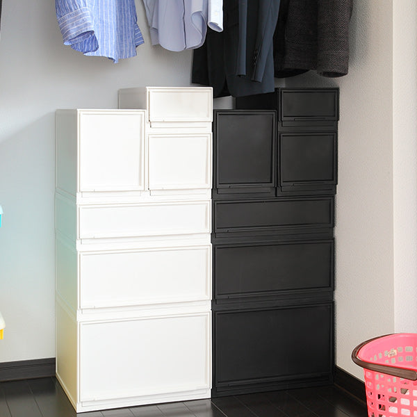 収納ケースナチュラクリアモジュールワイドM幅37.6×奥行35.5×高さ18.8cm