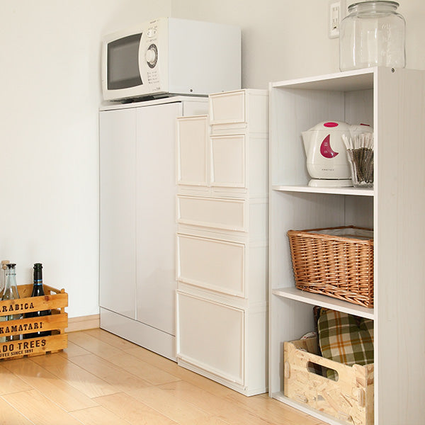 収納ケースナチュラクリアモジュールワイドM幅37.6×奥行35.5×高さ18.8cm