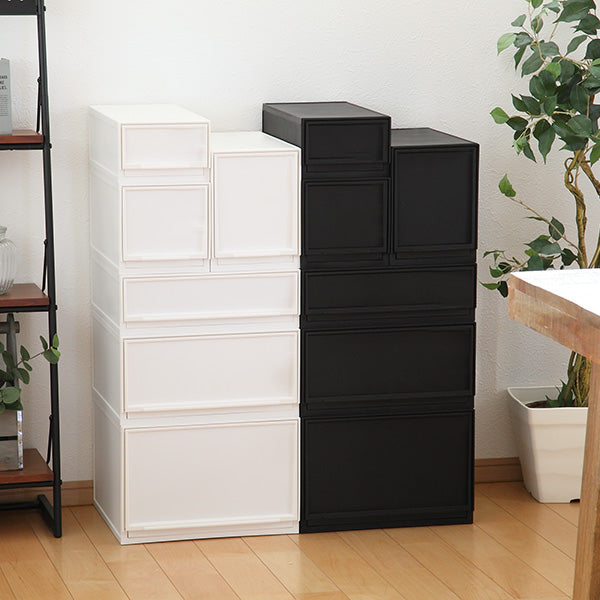 収納ケースナチュラクリアモジュールワイドM幅37.6×奥行35.5×高さ18.8cm