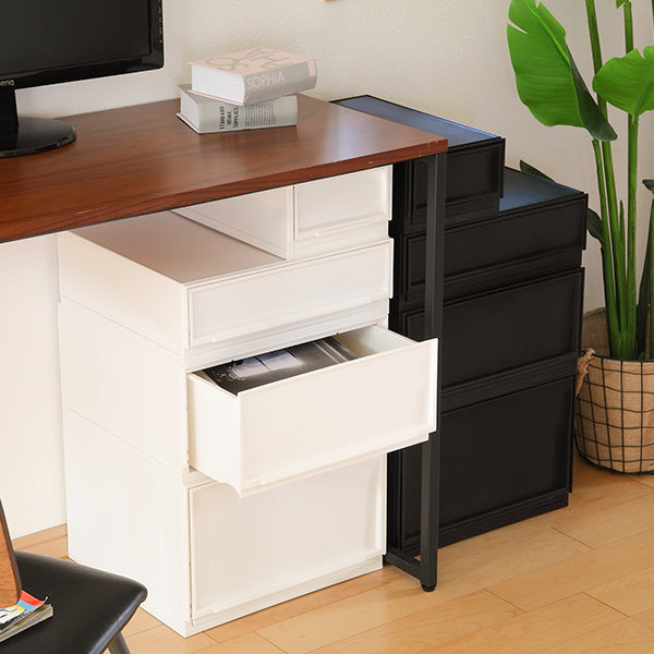 収納ケースナチュラクリアモジュールワイドM幅37.6×奥行35.5×高さ18.8cm