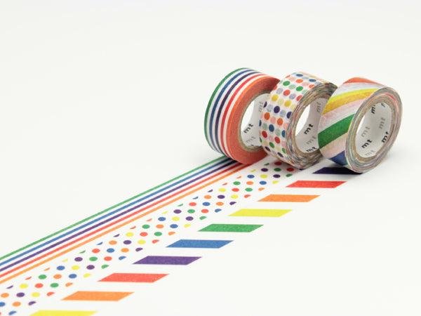 マスキングテープmtforkidsカラフルストライプ幅15mm