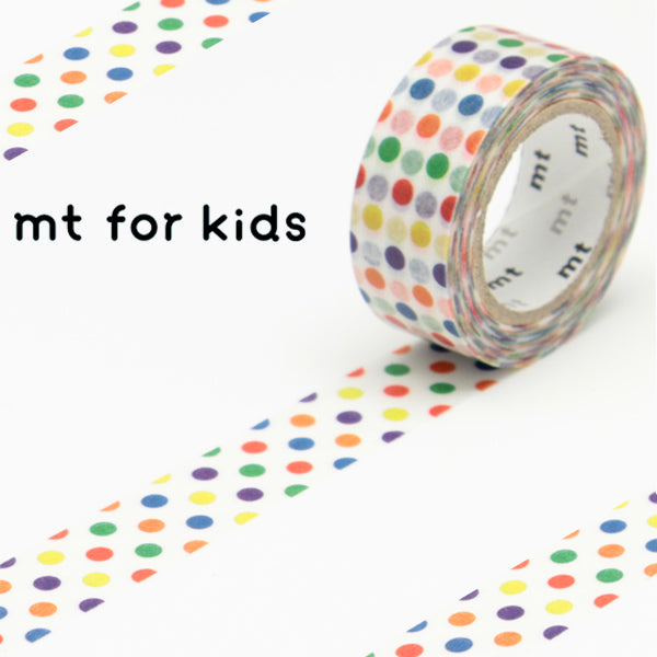 マスキングテープmtforkidsカラフルドット幅15mm