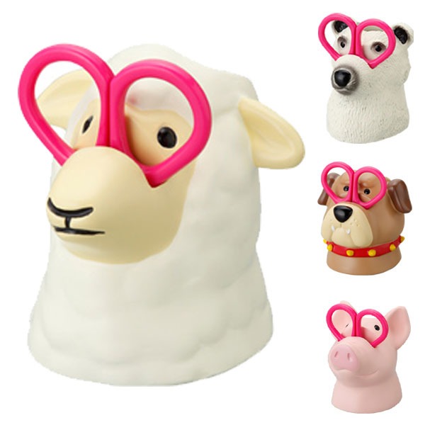 ツールスタンドグルーミングツールホルダーハサミ付き文具綿棒