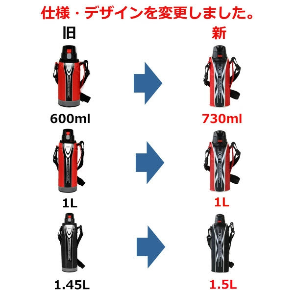 水筒直飲み1Lカバー付NEWフォルティ保冷専用