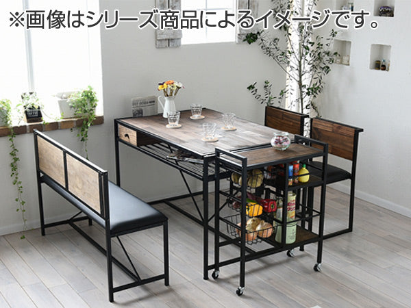 ベンチ2人掛け天然木スチールフレームGRANT幅113cm