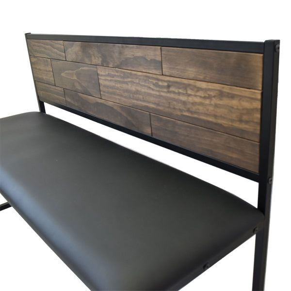 ベンチ2人掛け天然木スチールフレームGRANT幅113cm