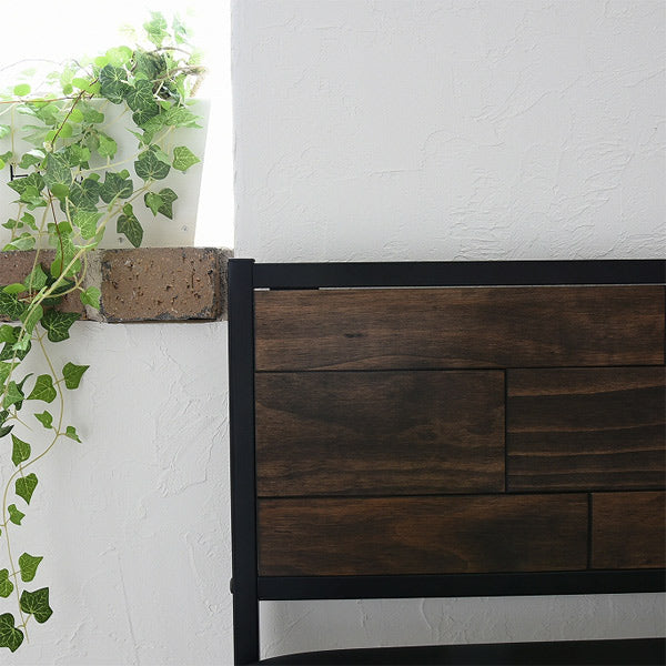 ベンチ2人掛け天然木スチールフレームGRANT幅113cm