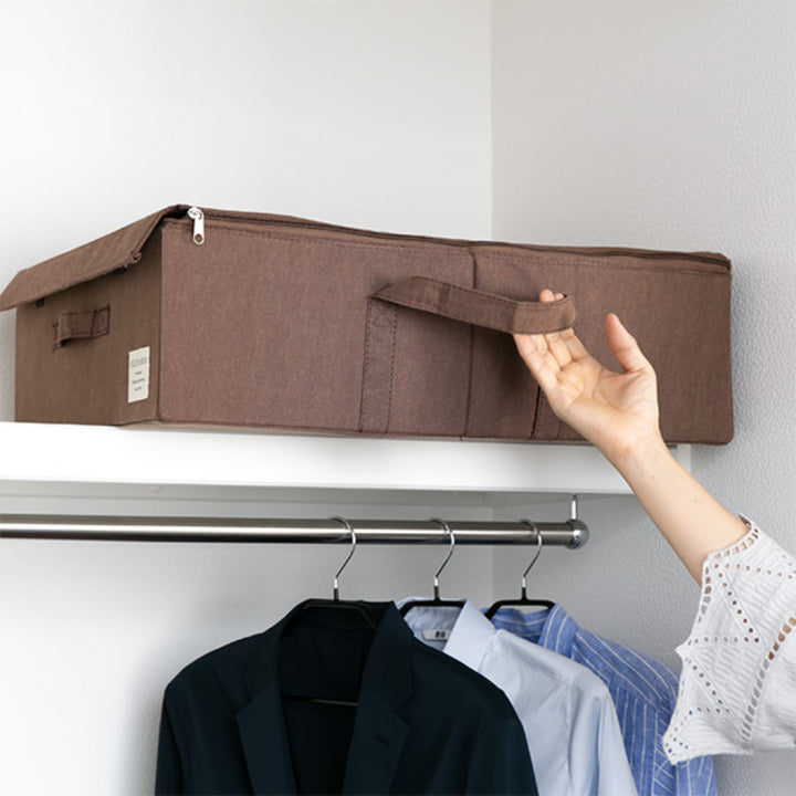 収納ボックスストレリアナチュレベッド下幅39×奥行60×高さ18cm布折りたたみ