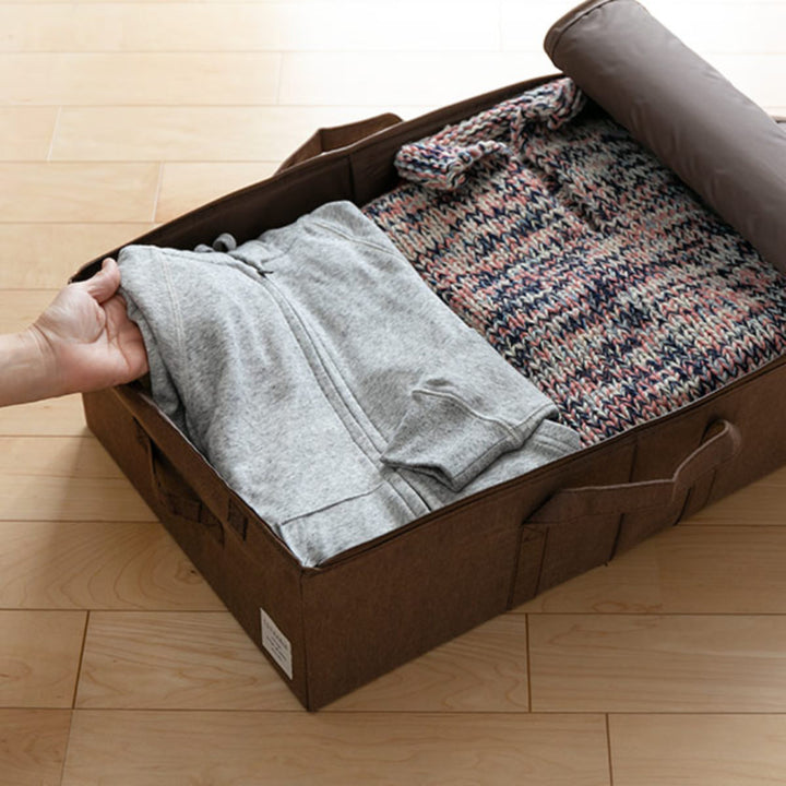 収納ボックスストレリアナチュレベッド下幅39×奥行60×高さ18cm布折りたたみ