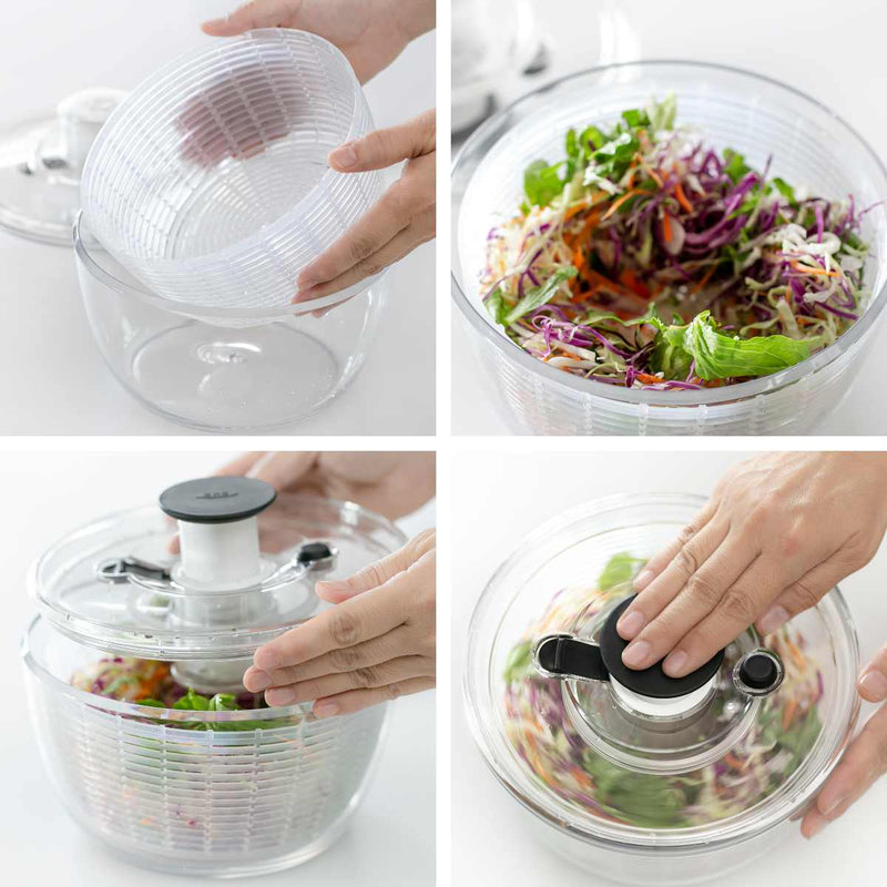 OXOサラダスピナークリア大食洗機対応野菜水切り器