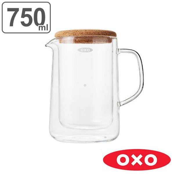 OXOオクソー冷水筒ダブルウォールガラスサーバー