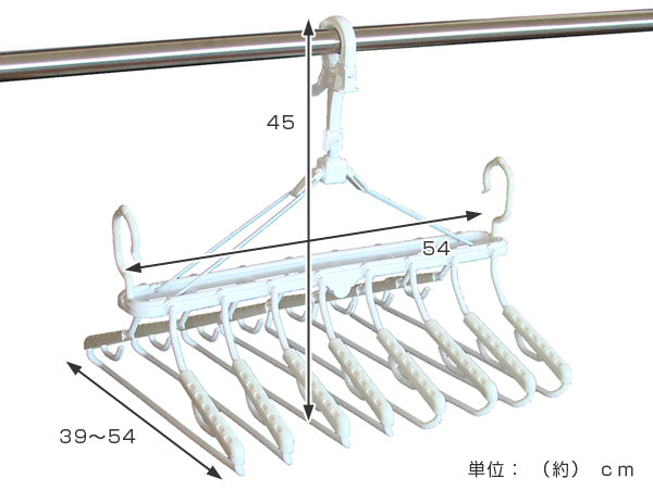 洗濯ハンガースーパードライハンガー8連N-style