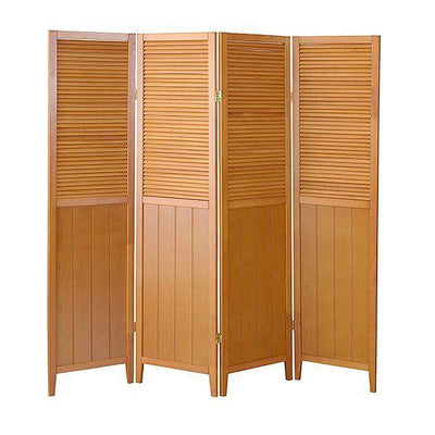 スクリーン パーテーション 4連 衝立 天然木 ナチュラル