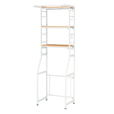 オープンラック 幅58～78cm 伸縮可能 洗濯機上 冷蔵庫上 収納