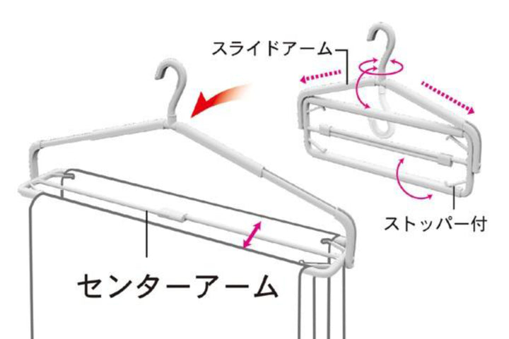 ＰＨ室内干し伸縮バスタオルハンガー