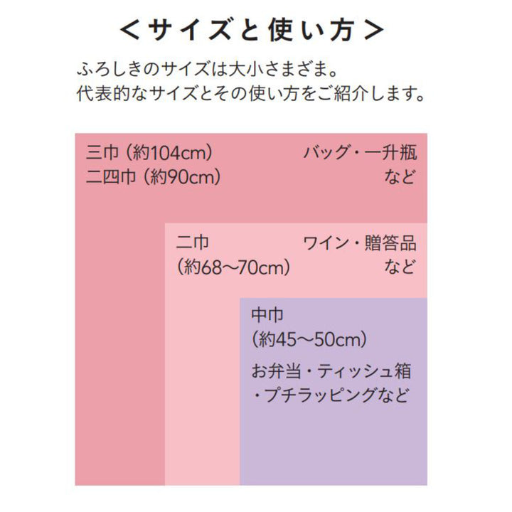 風呂敷エコバッグ70cm中判二巾ハレ包み松竹梅