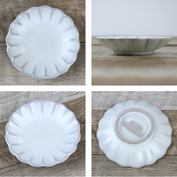プレート9cm輪花皿花皿花シリーズ洋食器陶器日本製ぎんはく
