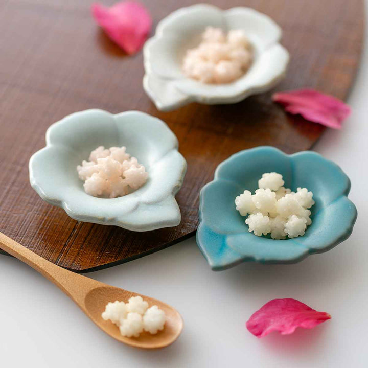 プレート8cm輪花皿花皿花シリーズ洋食器陶器日本製ぎんはく