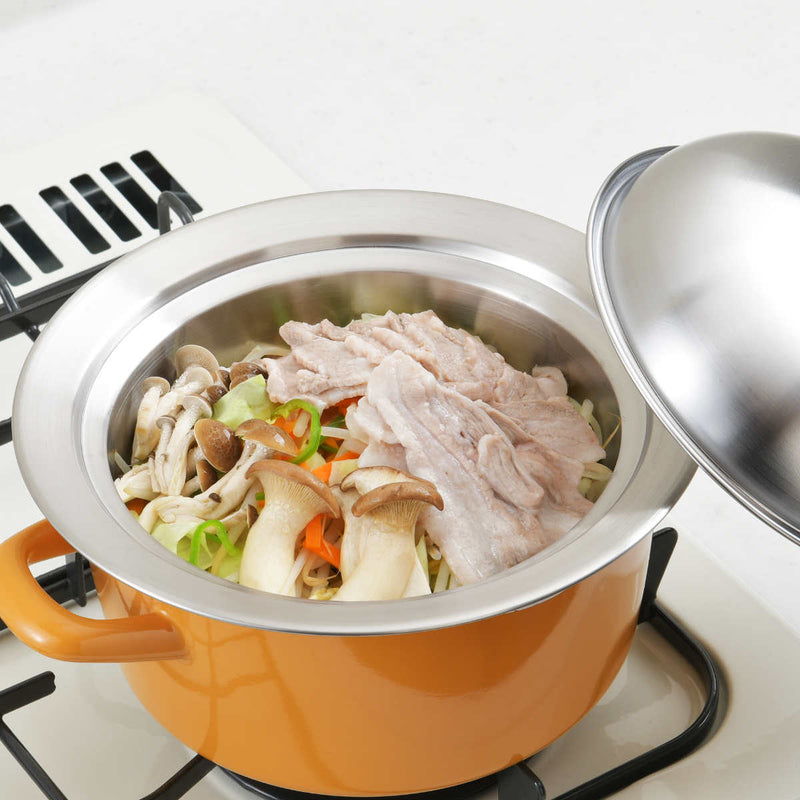 蒸し皿18～20cm用お鍋にのせて簡単蒸しプレート小ドーム型日本製