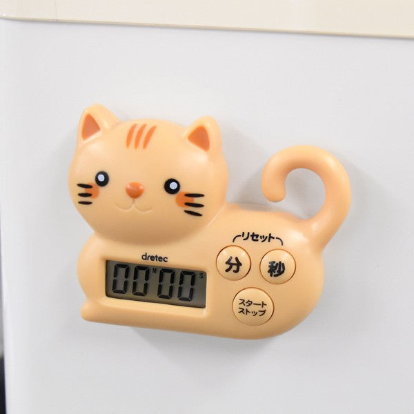キッチンタイマーマグネット付きねこタイマードリテック