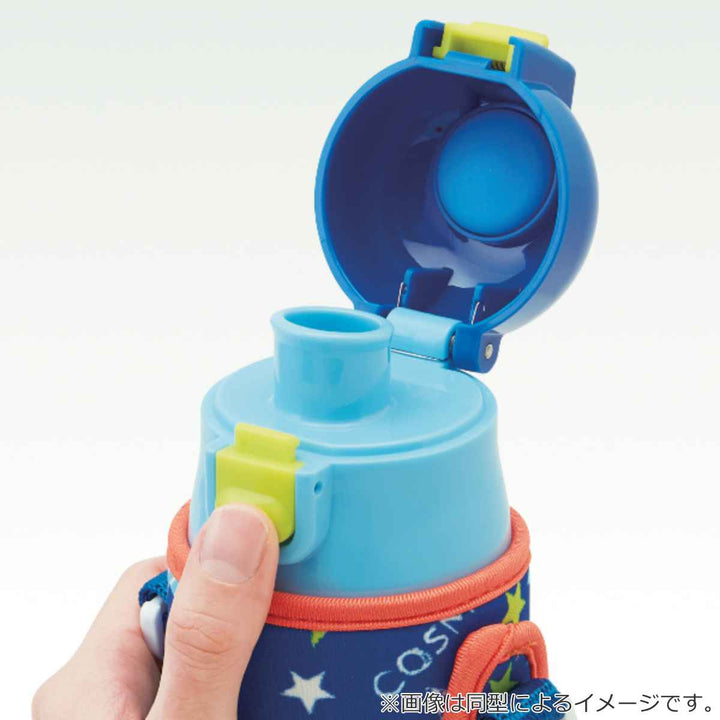 水筒キッズ470mlプラレール直飲みワンタッチカバー付き