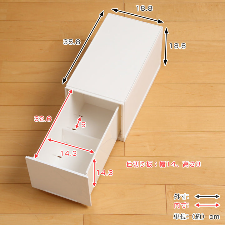 収納ケース幅18.8×奥行35.8×高さ18.8cmコレクトケースMスリム1段squ＋