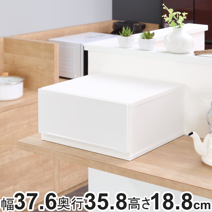 収納ケース幅37.6×奥行35.8×高さ18.8cmコレクトケースMワイド1段squ＋