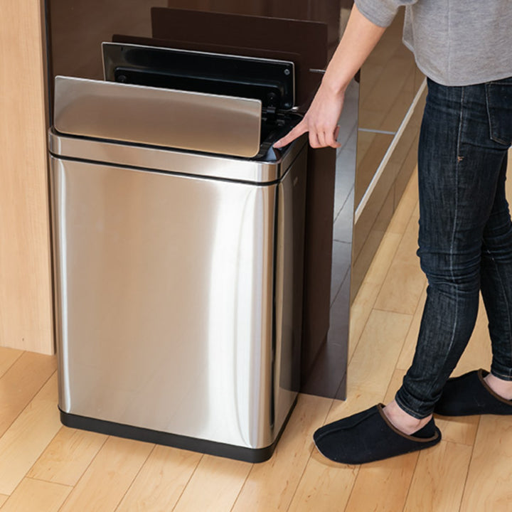 EKOゴミ箱45Lデラックスファントムセンサービンステンレス