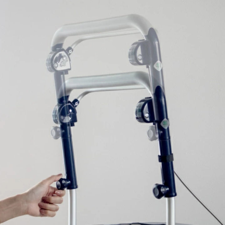 ショッピングカートワイヤーカートバッグ付きアルミ製ブレーキ付き高さ調節可能