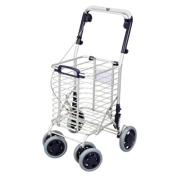 ショッピングカートワイヤーカートアルミ製ブレーキ付き高さ調節可能