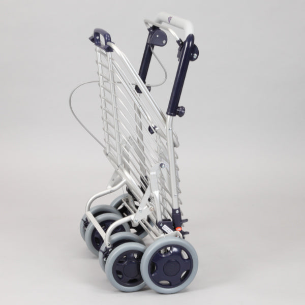 ショッピングカートワイヤーカートアルミ製ブレーキ付き高さ調節可能