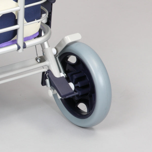 ショッピングカートワイヤーカートアルミ製ブレーキ付き高さ調節可能