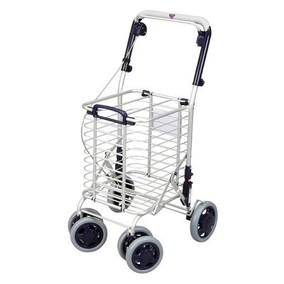 ショッピングカート ワイヤーカート アルミ製 ブレーキ付き 高さ調節可能