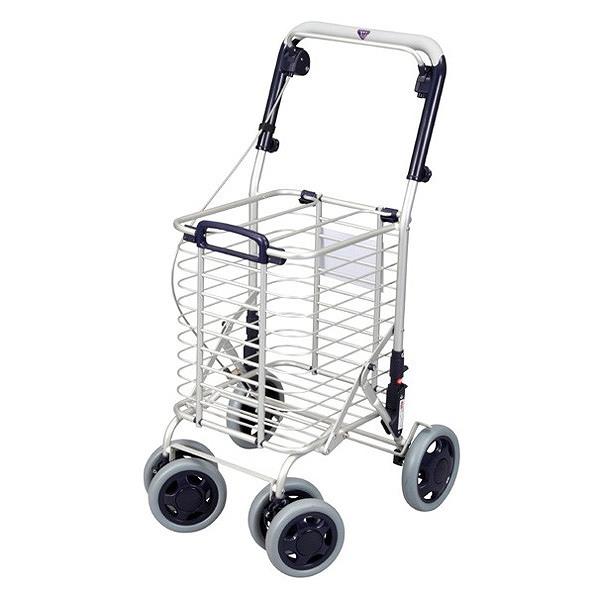 ショッピングカートワイヤーカートアルミ製ブレーキ付き高さ調節可能