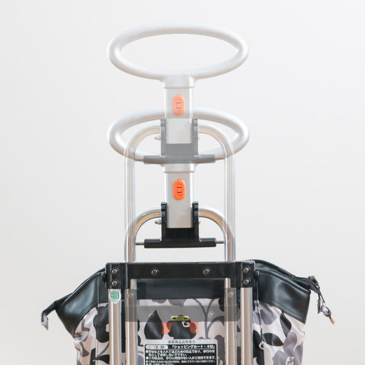 ショッピングカートアップラインバッグ付きアルミ製ショッピングキャリー高さ調節可能