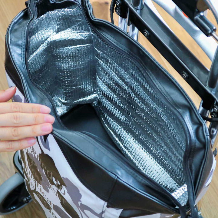 ショッピングカートアップラインバッグ付きアルミ製ショッピングキャリー高さ調節可能