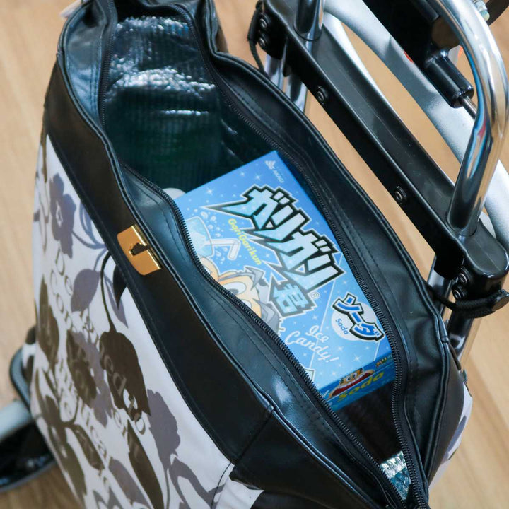 ショッピングカートアップラインバッグ付きアルミ製ショッピングキャリー高さ調節可能