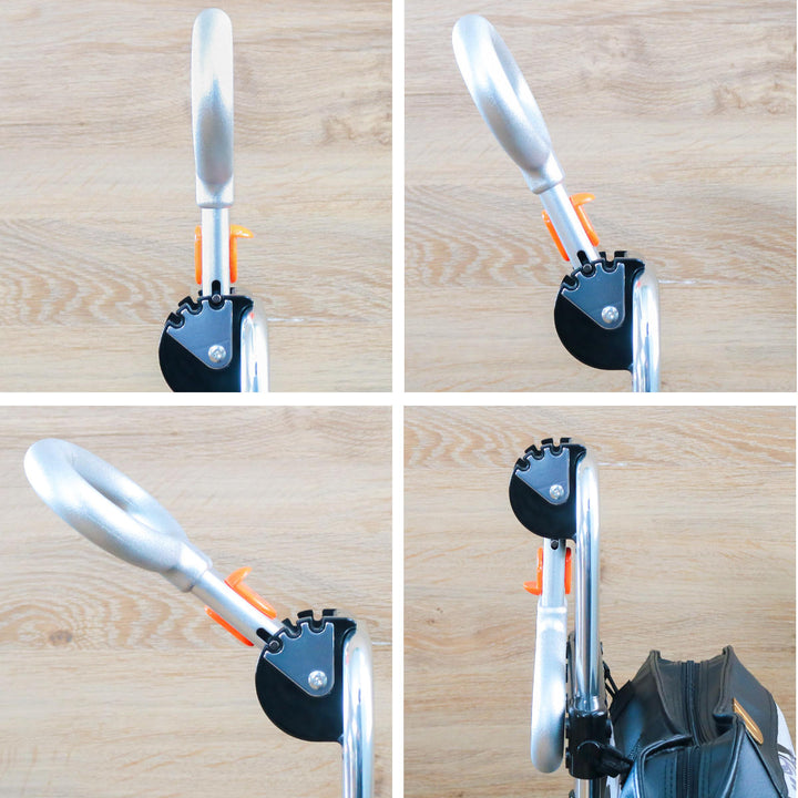 ショッピングカートアップラインバッグ付きアルミ製ショッピングキャリー高さ調節可能