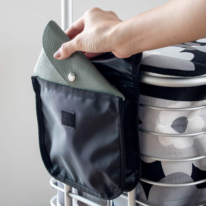 ショッピングカートワイヤーカートスワレルバッグ付きアルミ製ショッピングキャリー