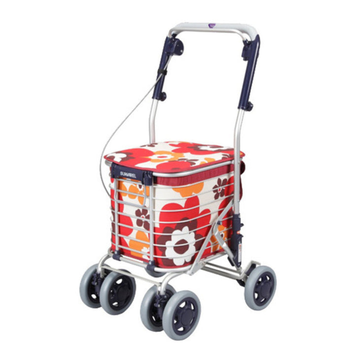 ショッピングカートワイヤーカートスワレルバッグ付きアルミ製ショッピングキャリー