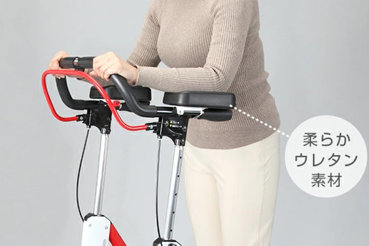 歩行車介護アームフィットEXR肘置き付きカゴ受けキット付き折りたたみバッグ付き高さ調整可能非課税