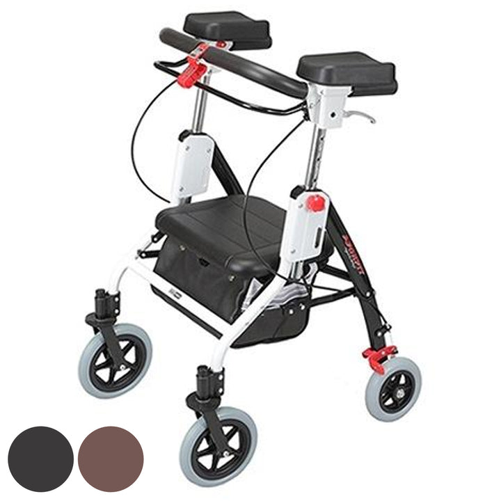 歩行器介護アームフィット肘置き付き取り外し可歩行速度調整機能付き折りたたみバッグ付き高さ調整可能非課税