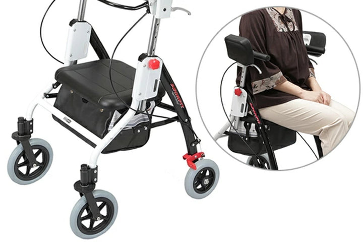 歩行器介護アームフィット肘置き付き取り外し可歩行速度調整機能付き折りたたみバッグ付き高さ調整可能非課税