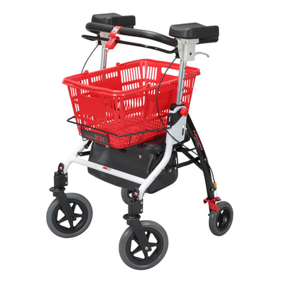 歩行車 介護 アームフィット 速度調整可 肘置き付き 取り外し可 カゴ受けキット付き 折りたたみ バッグ付き 非課税