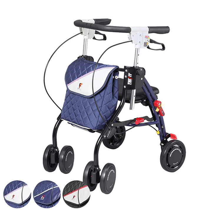 歩行車介護ザ・フィット抑速付き折りたたみバッグ付き高さ調整可能非課税